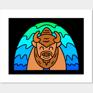 Funny Wood Bison Posters and Art